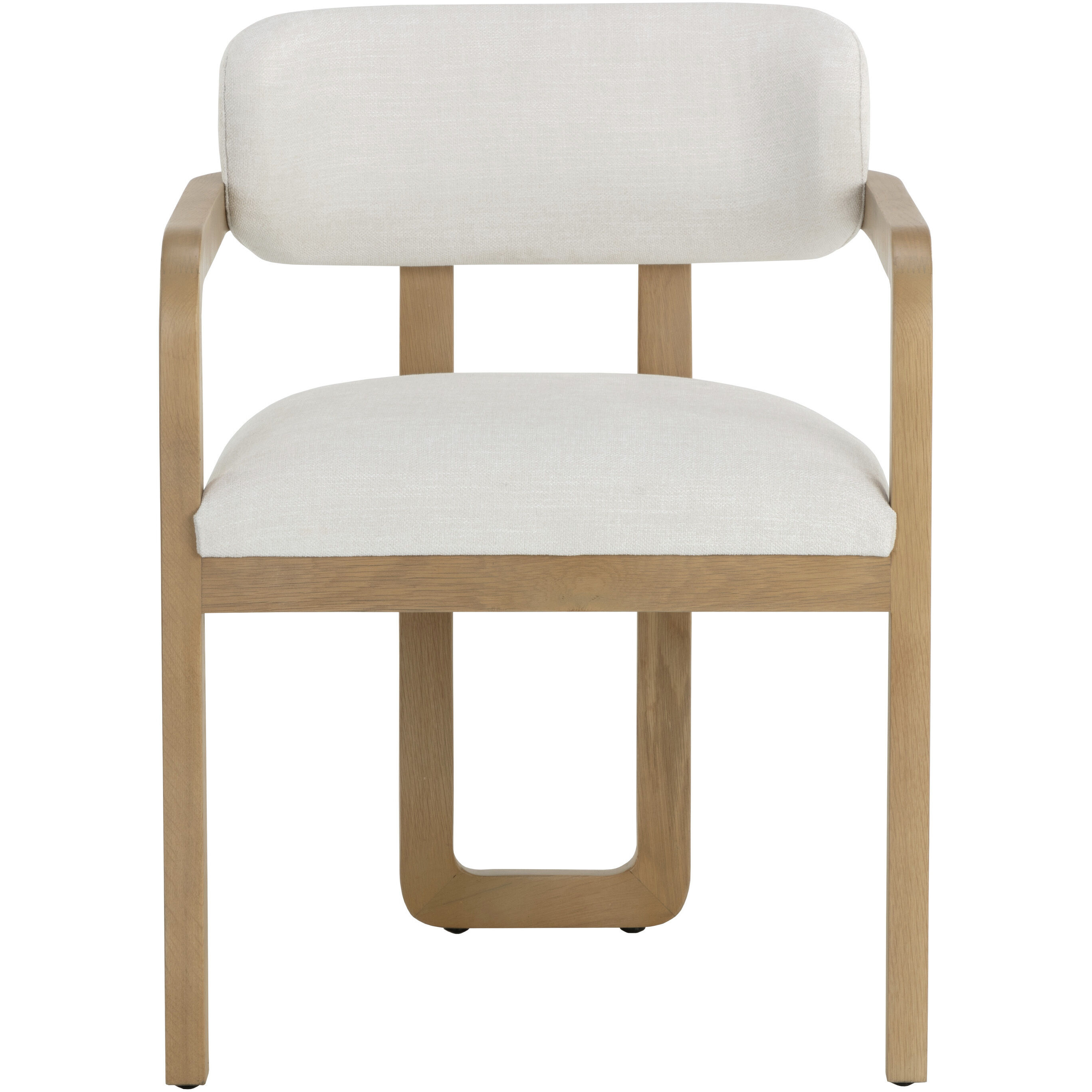 Madrone Rustic Oak / Heather Ivory Tweed Dining Armchair